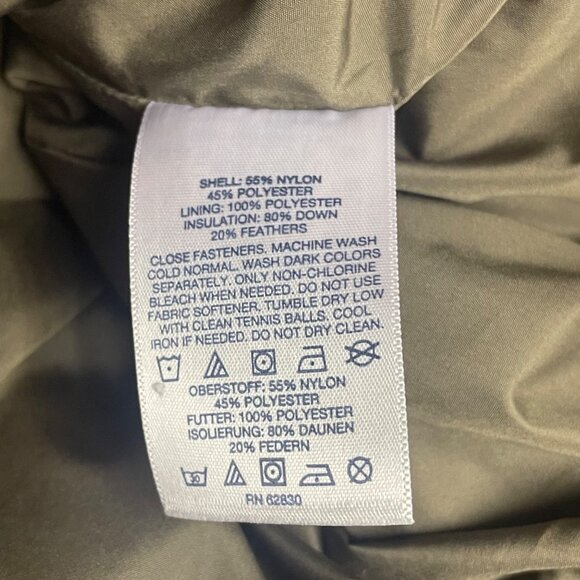 Lands' End Down Filled Full Zip Puffer Vest Brown Sz SM (6-8) Pockets - Picture 5 of 6